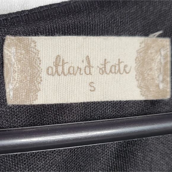 Altar'd State Black Floral Bell Sleeve Mini Dress, size Small - Picture 5 of 5